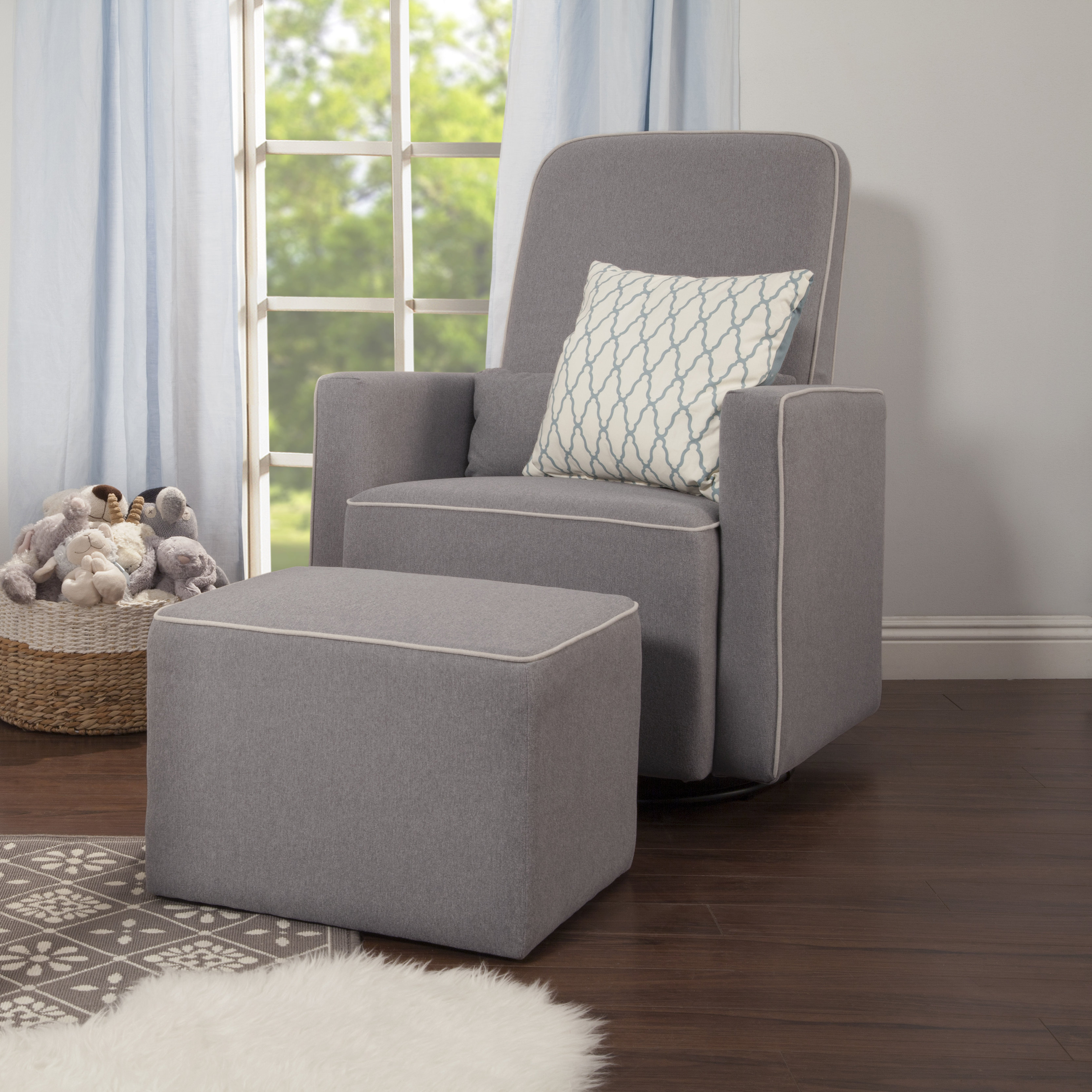 davinci olive swivel glider