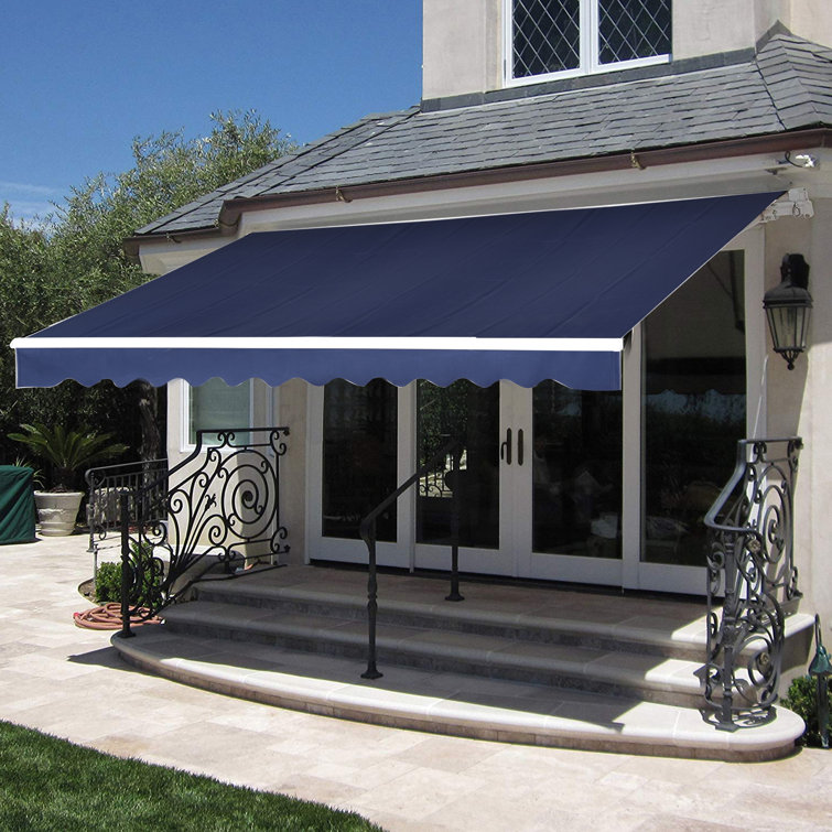 Mcombo 10 Ft W X 8 Ft D Fabric Retractable Standard Patio Awning Reviews Wayfair Ca