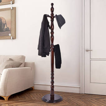 Canora Grey Lecuyer 11 Hook Coat Rack In Brown Wayfair