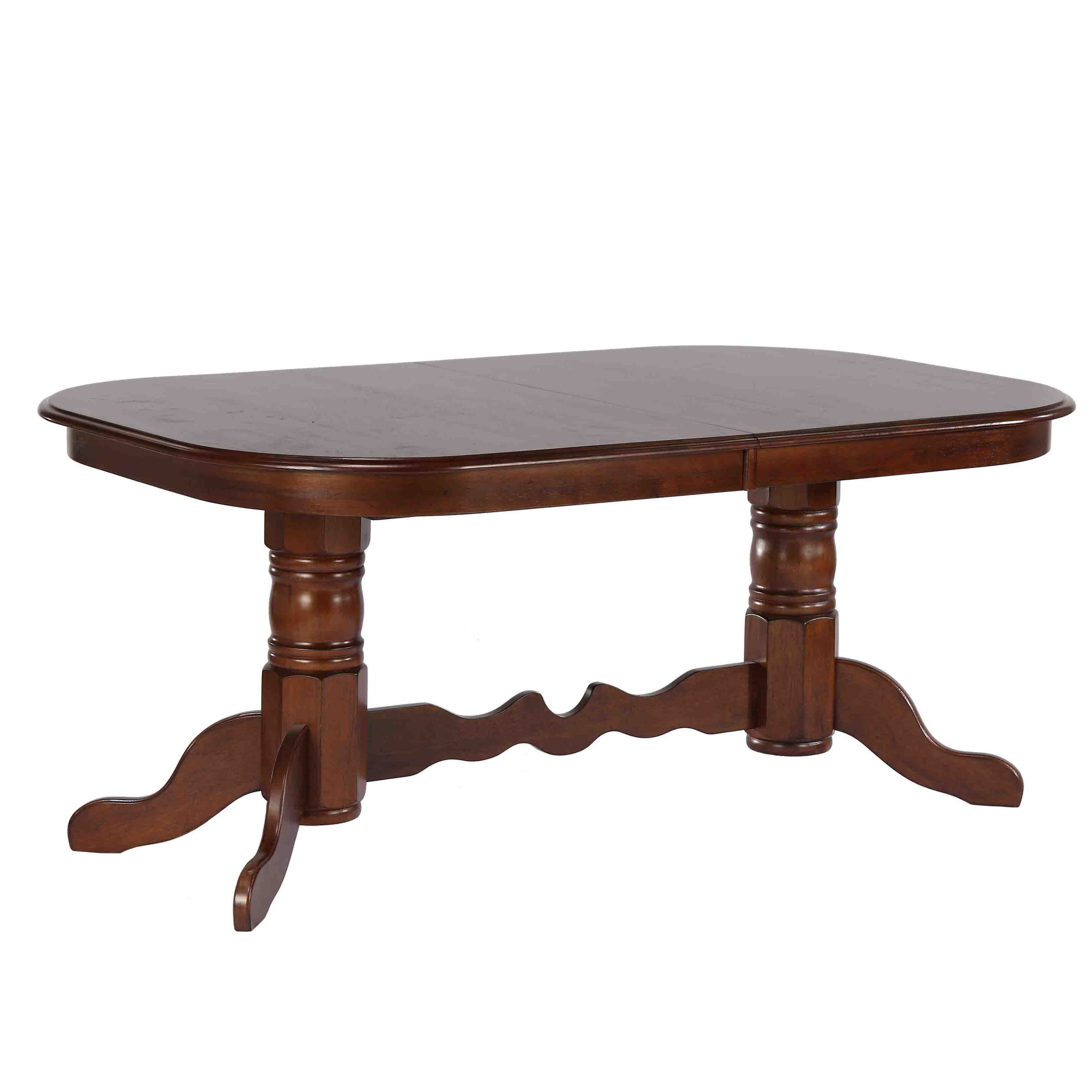 Aponte Double Pedestal Extendable Solid Wood Dining Table