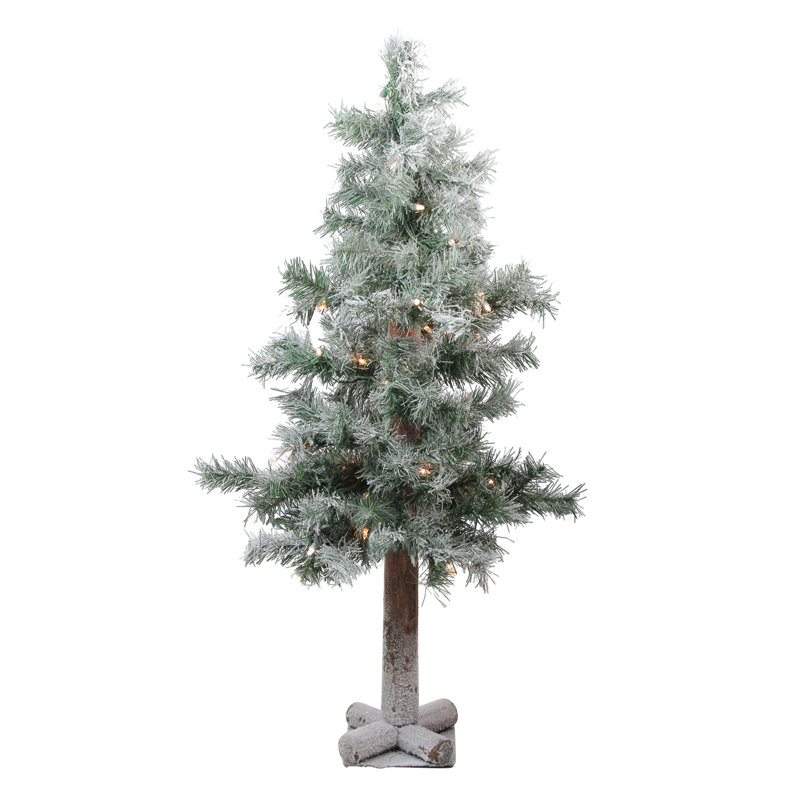 The Holiday Aisle Lightly Flocked Glittered Woodland 3 Green
