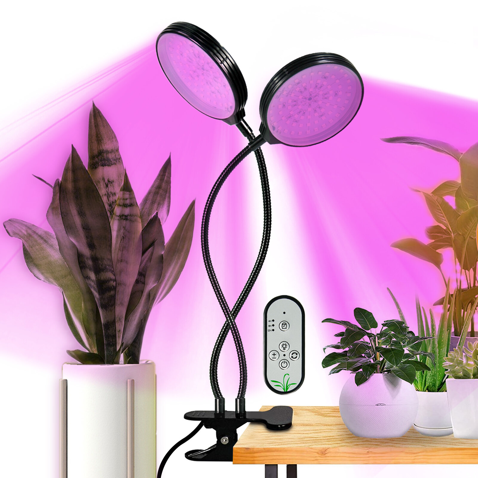 LED Grow Light Plant 3 Head Growing Lamp Lights for Indoor Plants Hydroponics 