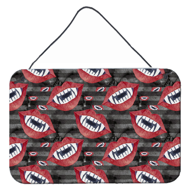 The Holiday Aisle Watecolor Halloween Vampire Teeth Hanging Prints Banner Wayfair
