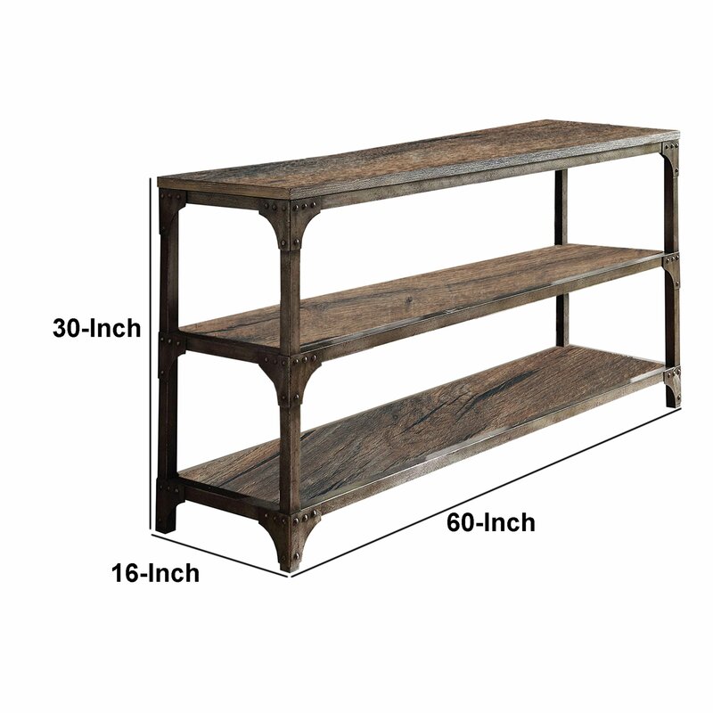 60 inch console table wood