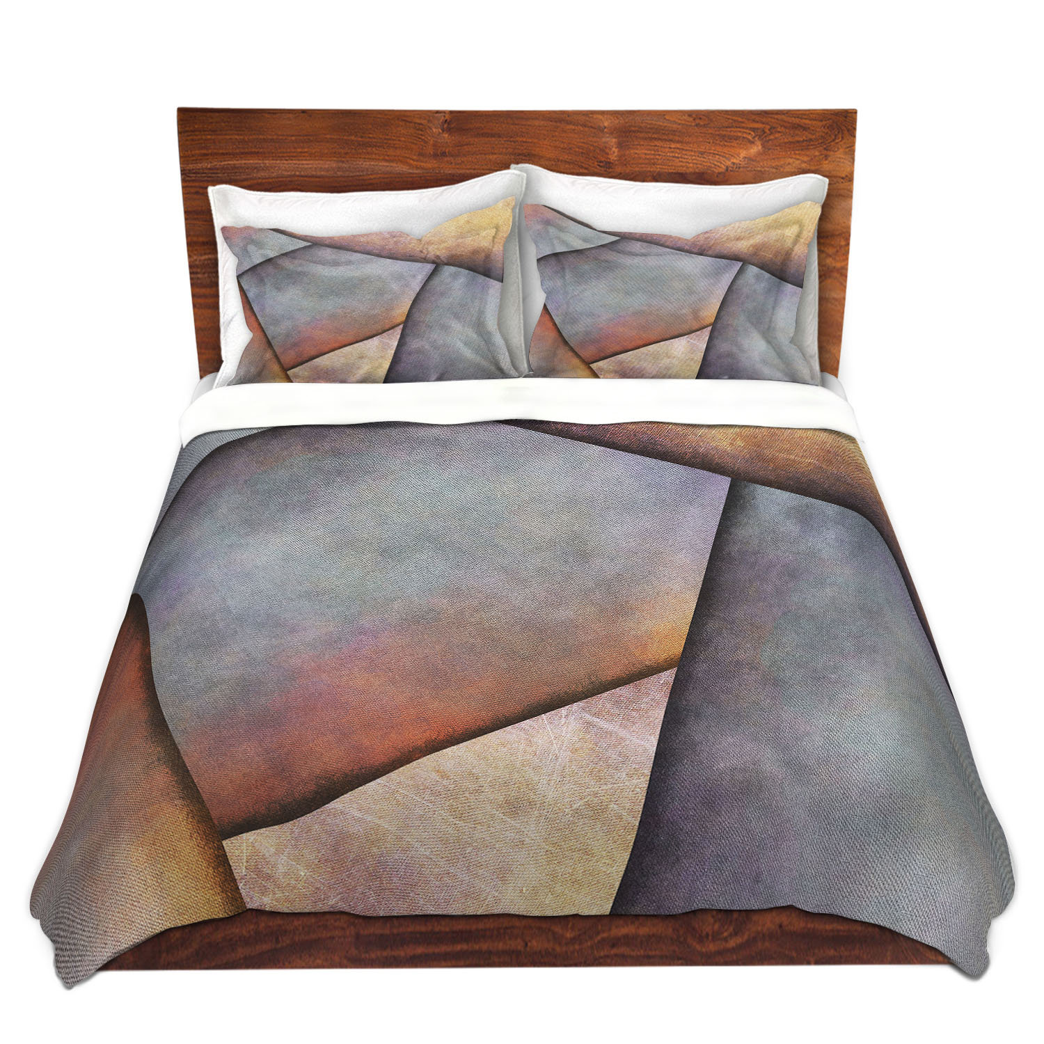 Latitude Run Mares Sylvia Cook Abstract Brown Gray Microfiber Duvet Covers Wayfair