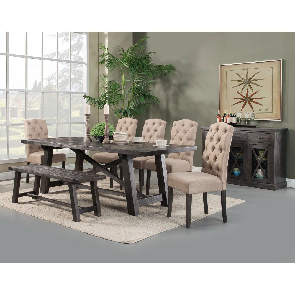 fahey 6 piece solid wood dining set