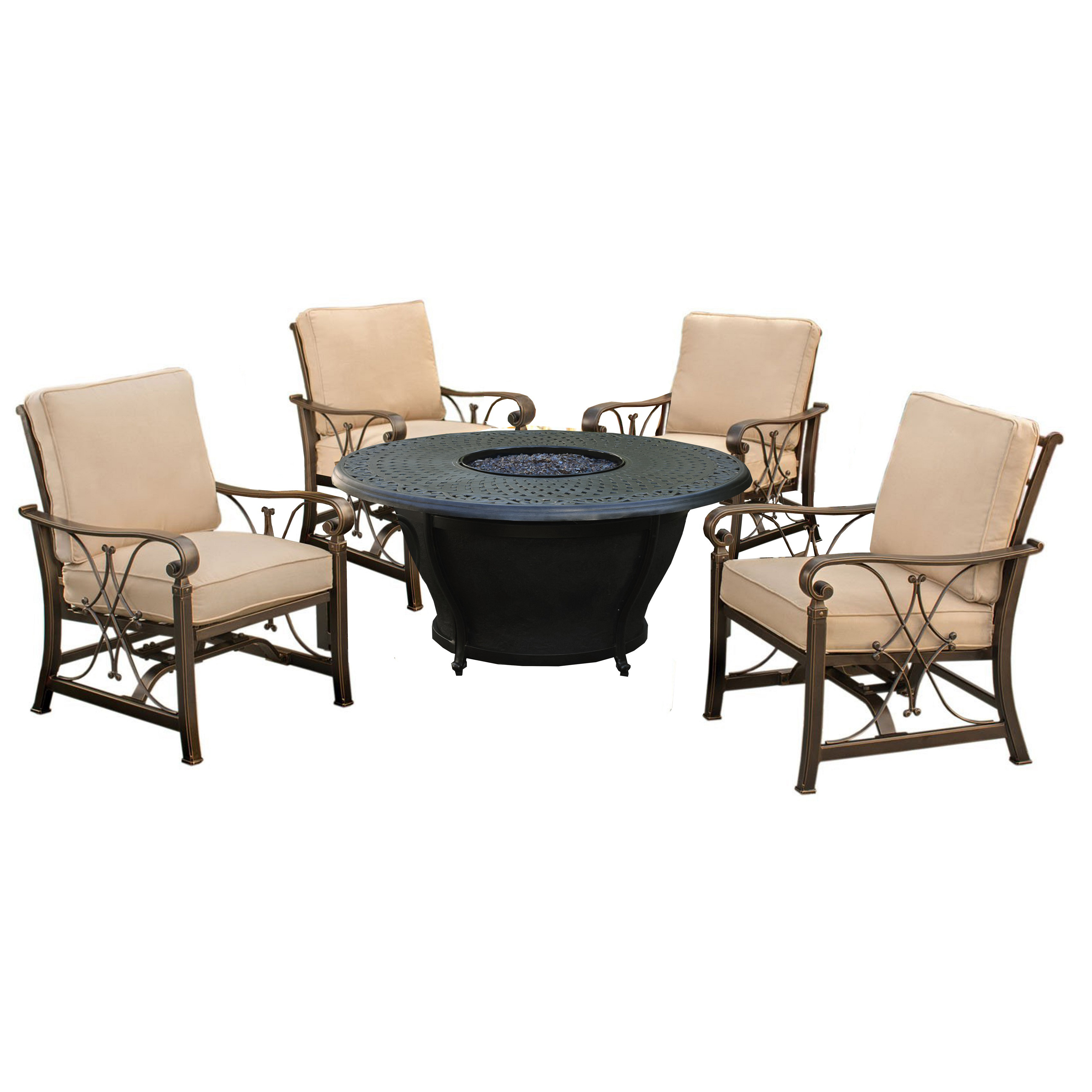 Darby Home Co Owego 5 Piece Conversation Set With Cushions Wayfair