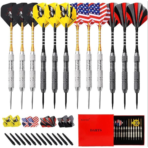 Steel Tip Extra Grip! 25 Grams Brand New Set of 90% Tungsten Competition Darts 