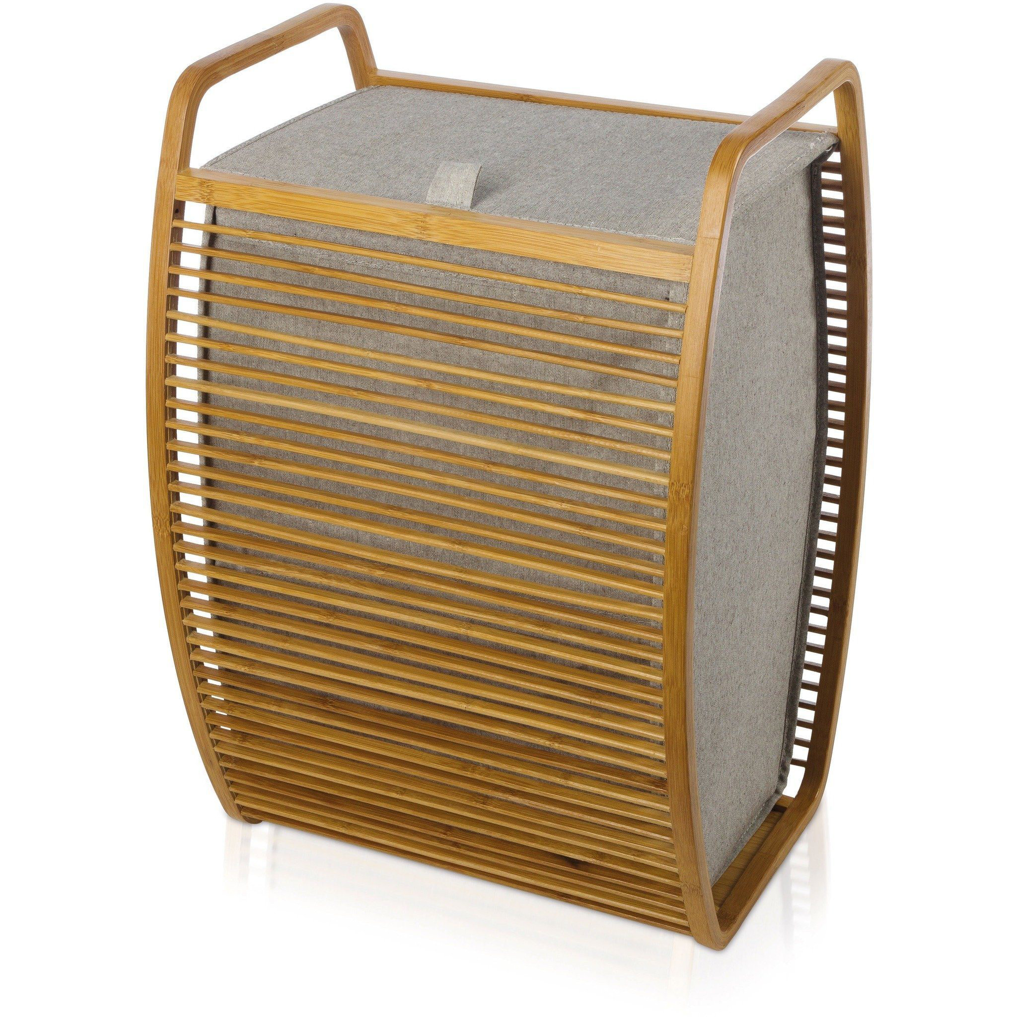 Union Rustic Bamboo Laundry Hamper With Carry Handles And Lid Union Rustic Bamboo Laundry Hamper With