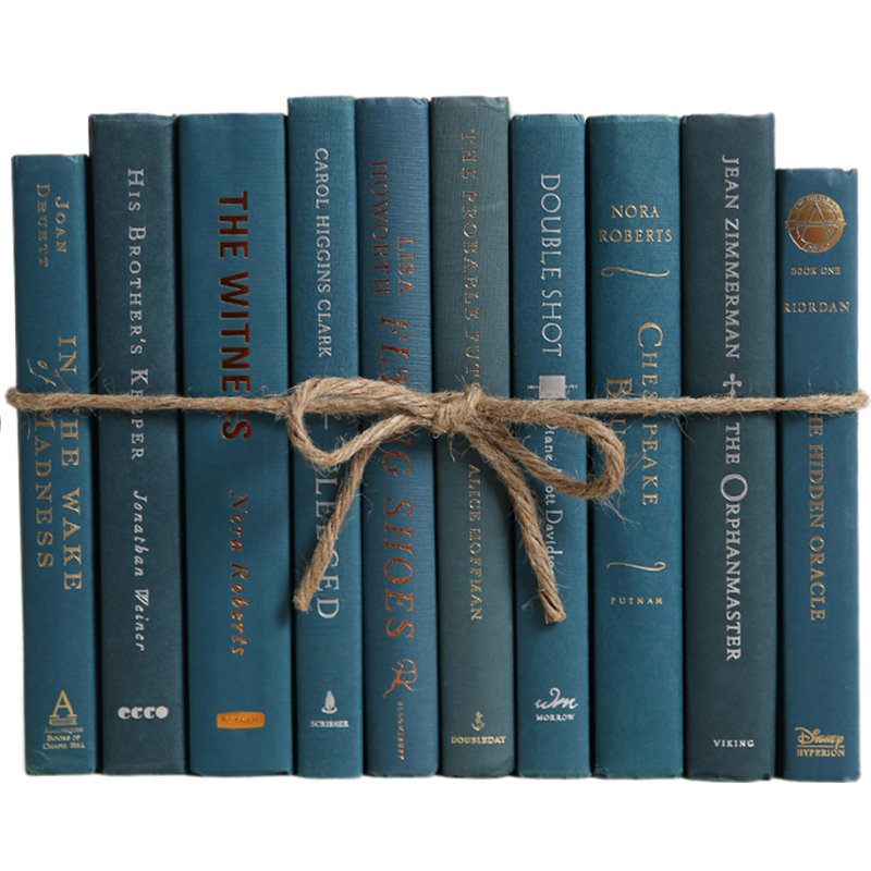 Booth Williams Authentic Decorative Books By Color Modern Blue Spruce Colorpak 1 Linear Foot 10 12 Books Wayfair