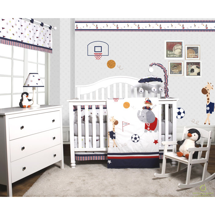 Harriet Bee Porter Animal Sports Festival 6 Piece Baby Boy Nursery Porter Animal Sports Festival 6 Piece Baby Boy Nursery Crib Bedding Set