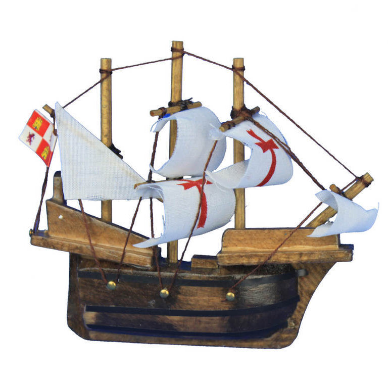 Handcrafted Nautical Decor Santa Maria Tall Model Ship Magnet Wall