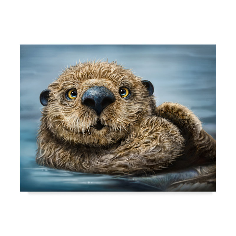 World Menagerie Otter Totem Acrylic Painting Print On Wrapped