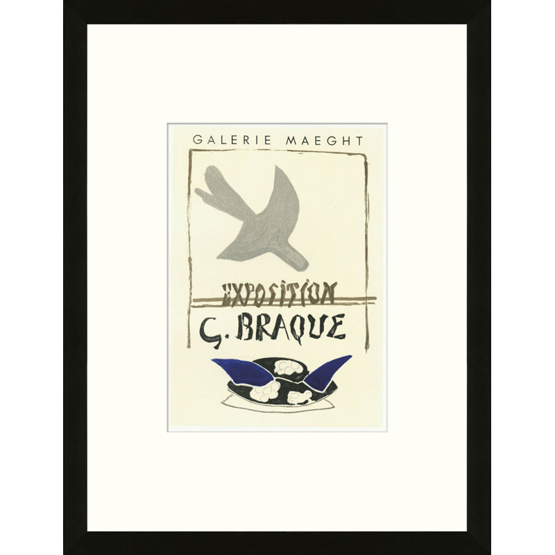 School of Paris 'Galerie Maeght Paris 1959' by Georges Braque Framed Lithograph