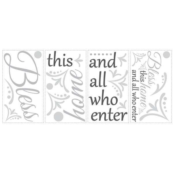 Wallhogs Bless This Home And All Who Enter Quote Wall Decal Quote Wall Decal