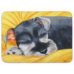 Snoozing Schnauzer Memory Foam Bath Rug