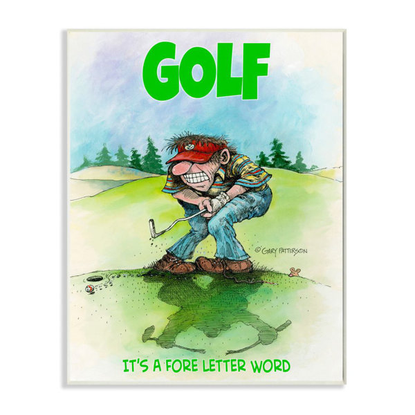 Canora Grey Fore Letter Word Funny Golf Cartoon Sports Design By