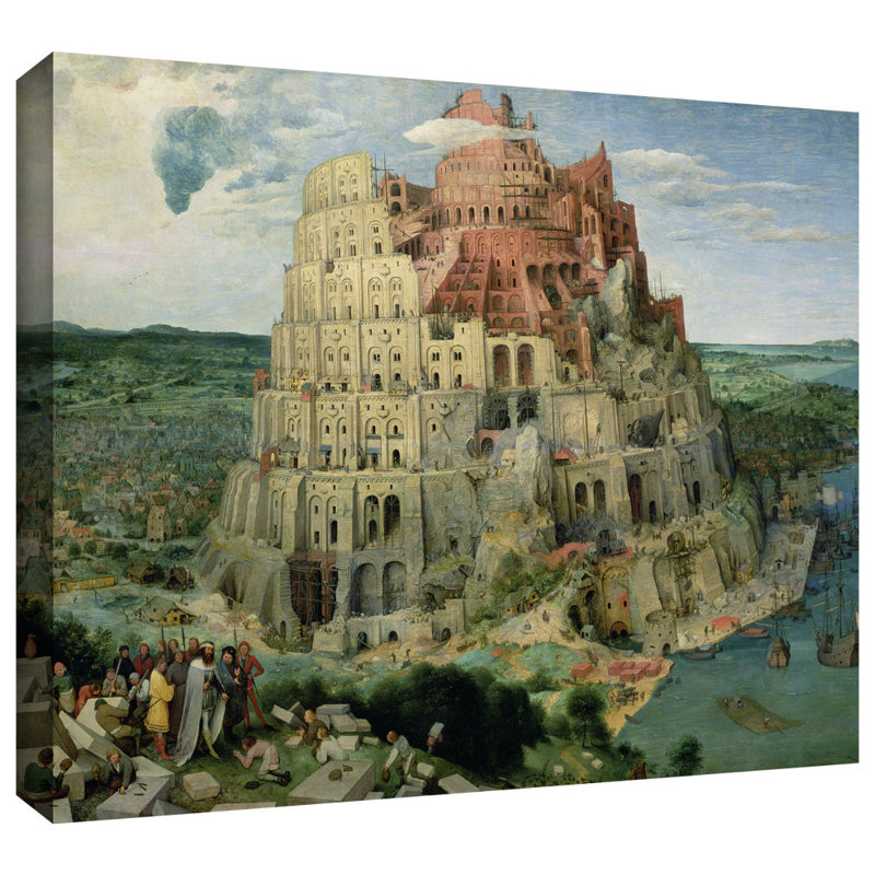 tower of babel by pieter bruegelpainting print on wrapped canvas