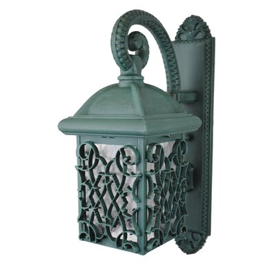 Penfield 1-Light Outdoor Wall Lantern Alcott Hill Finish: Black