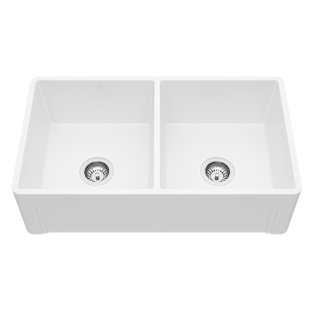 33 Inch Farmhouse Sink White Wayfair Cat Front Handmade 33 X 18 Double Basin Farmhouse Kitchen Sink