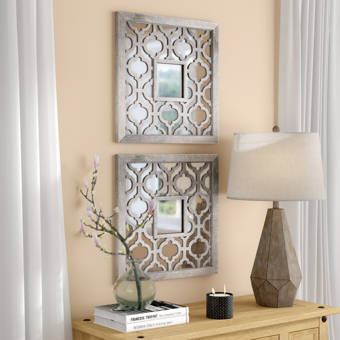 East Urban Home Quatrefoil Foliage V Coastal Frameless Wall Mirror Wayfair