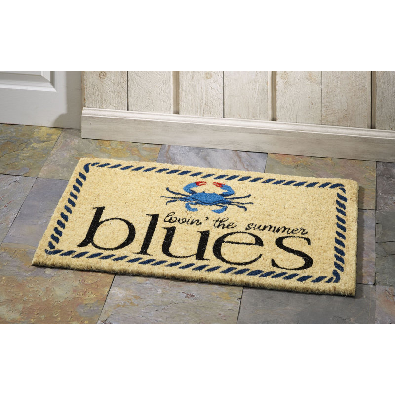 Hflt Summer Blues Crab 30 In X 18 In Indoor Door Mat Wayfair