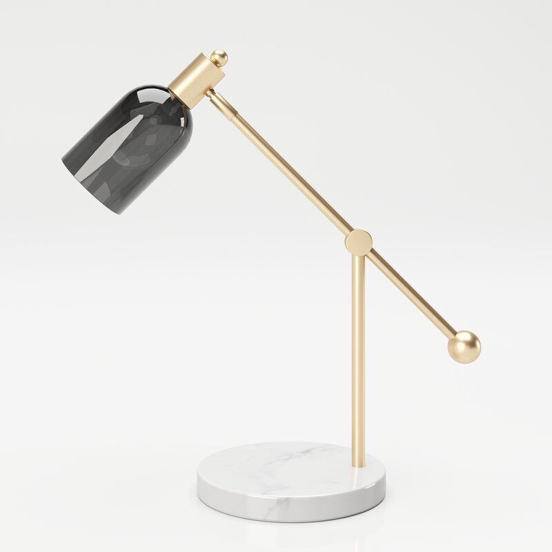 gold white table lamp