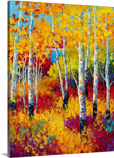 Canvas On Demand Birch By Marion Rose Painting Print On Canvas