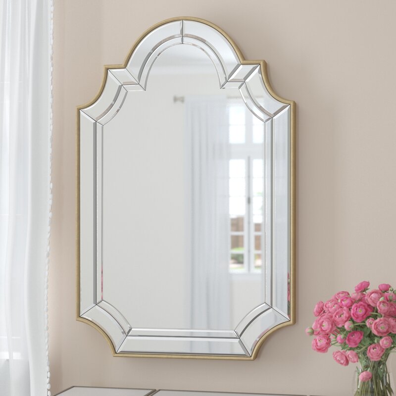 Arch/Crowned Top Champagne Wall Mirror
