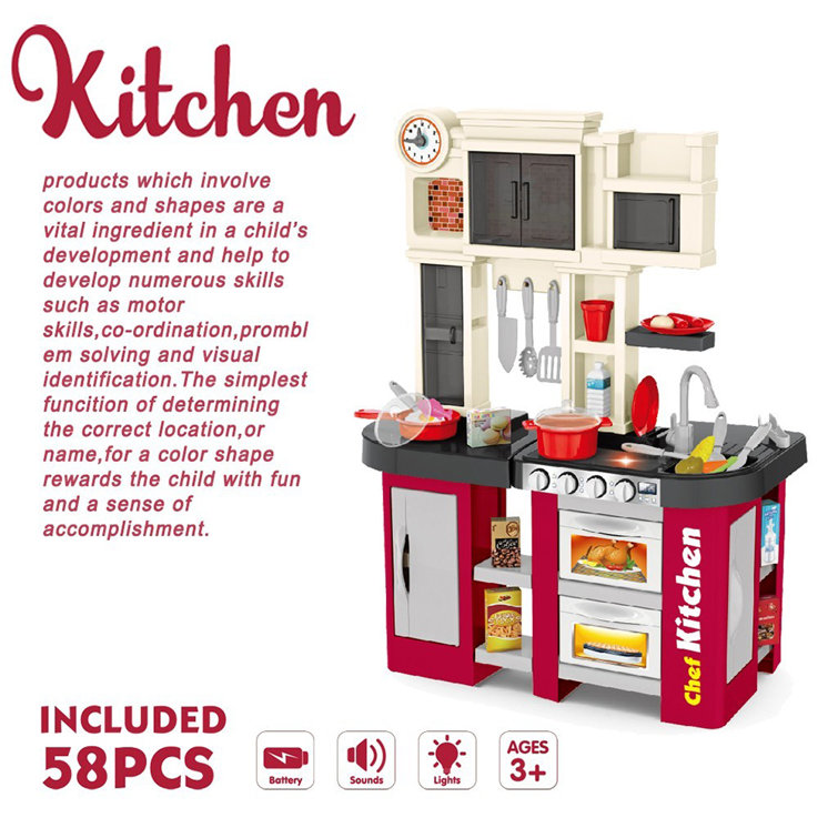 Fridja Kids Kitchens Playset Toy Pretend Play Toys With ...