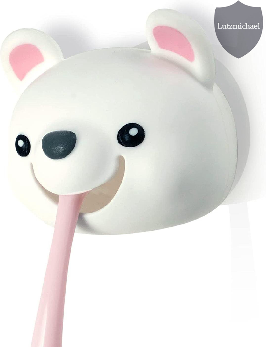 menggutong Animal Toothbrush Holder, Kids Suction with Mirror / Glass