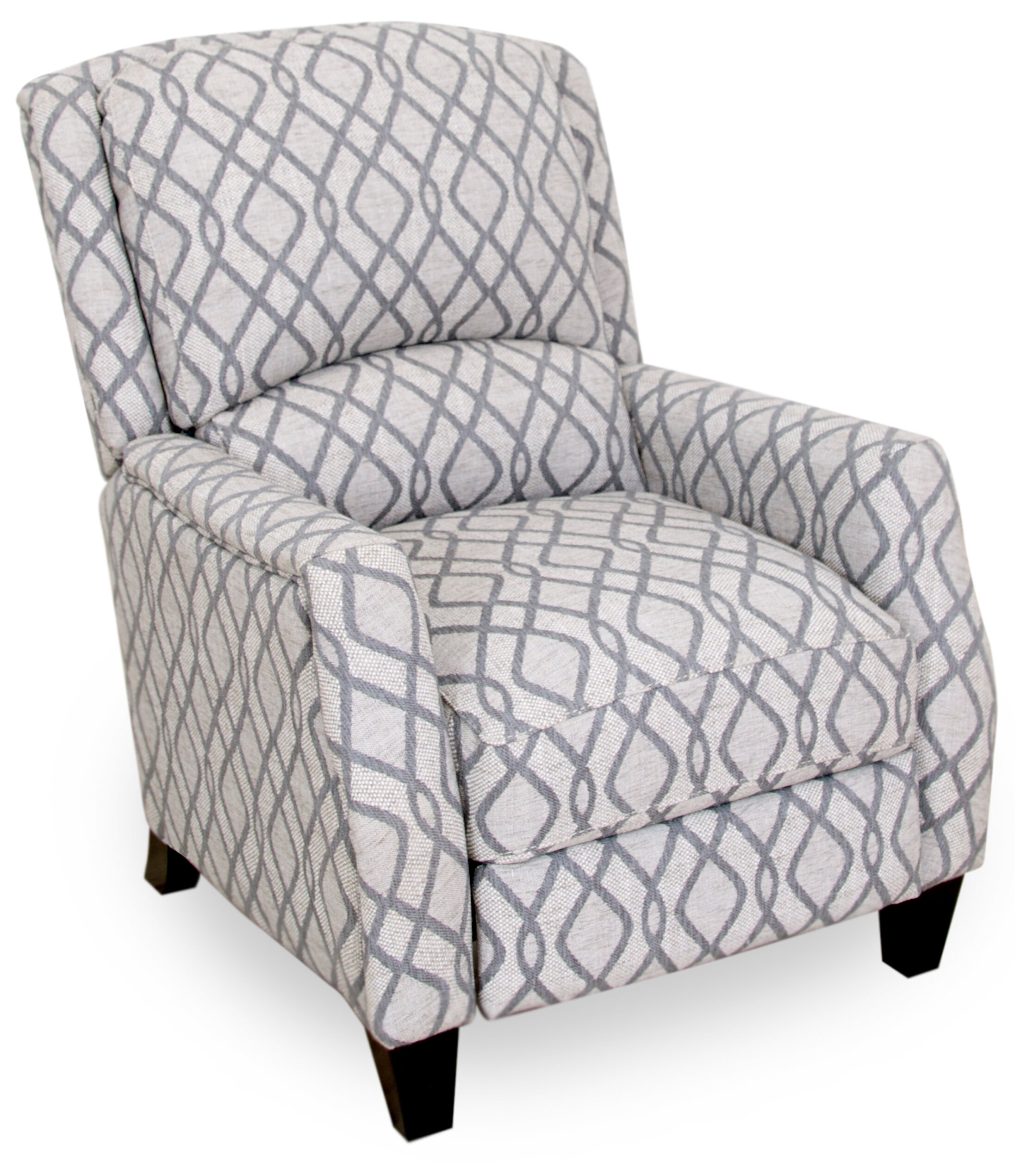 gray patterned recliner