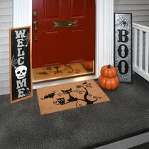 Low Profile Floor Mat Halloween Decor Door Mat for Indoor Outdoor Front Door. Halloween Doormat Halloween Decorations Clearance D, 31.2X19.5 