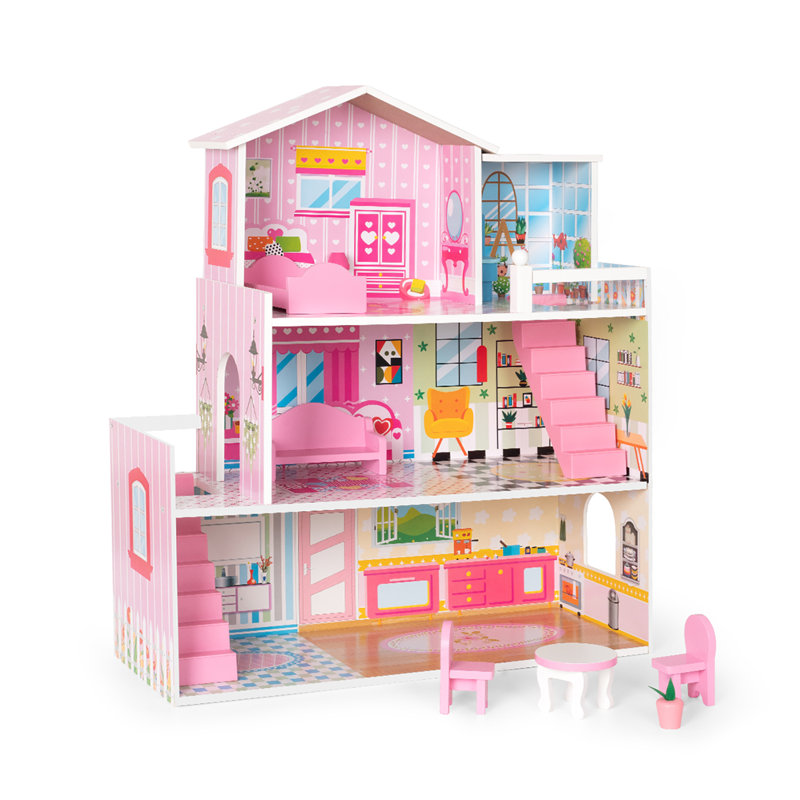 wooden doll house for kids