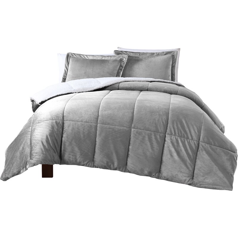 Red Barrel Studio Geneva Micro Mink Reversible Comforter Set