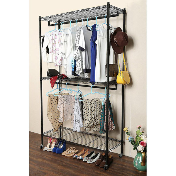 Rebrilliant Weekes 35 W Rod Closet Wire Clothes And Garment Rack Wayfair