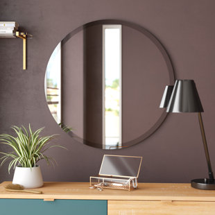 Valdosta Modern and Contemporary Beveled Frameless Bathroom / Vanity Mirror
