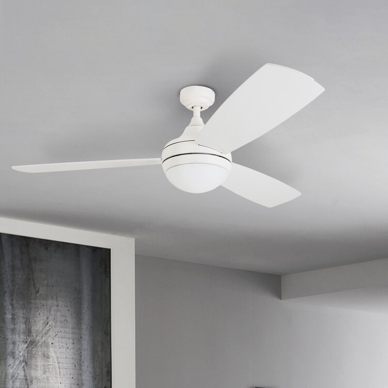 Wrought Studio 52 Alyce 3 Blade Ceiling Fan With Remote Control