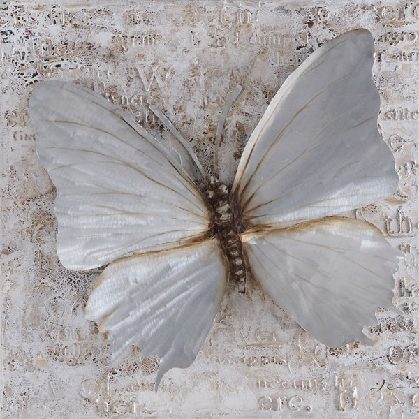 Woodland Imports Modern Abstract Butterfly Oil Painting Wall Decor Reviews Wayfair