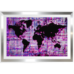 French Country Purple Map Wall Art You Ll Love In 2021 Wayfair