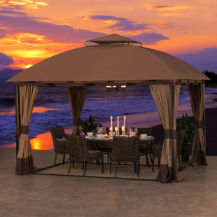 Go to store & view more images Pine Knob 10 Ft. W x 12 Ft. D Metal Patio Gazebo by Sunjoy