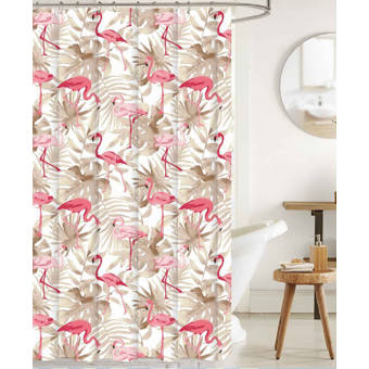 George Oliver Kaelynn Geometric Single Shower Curtain Hooks Wayfair