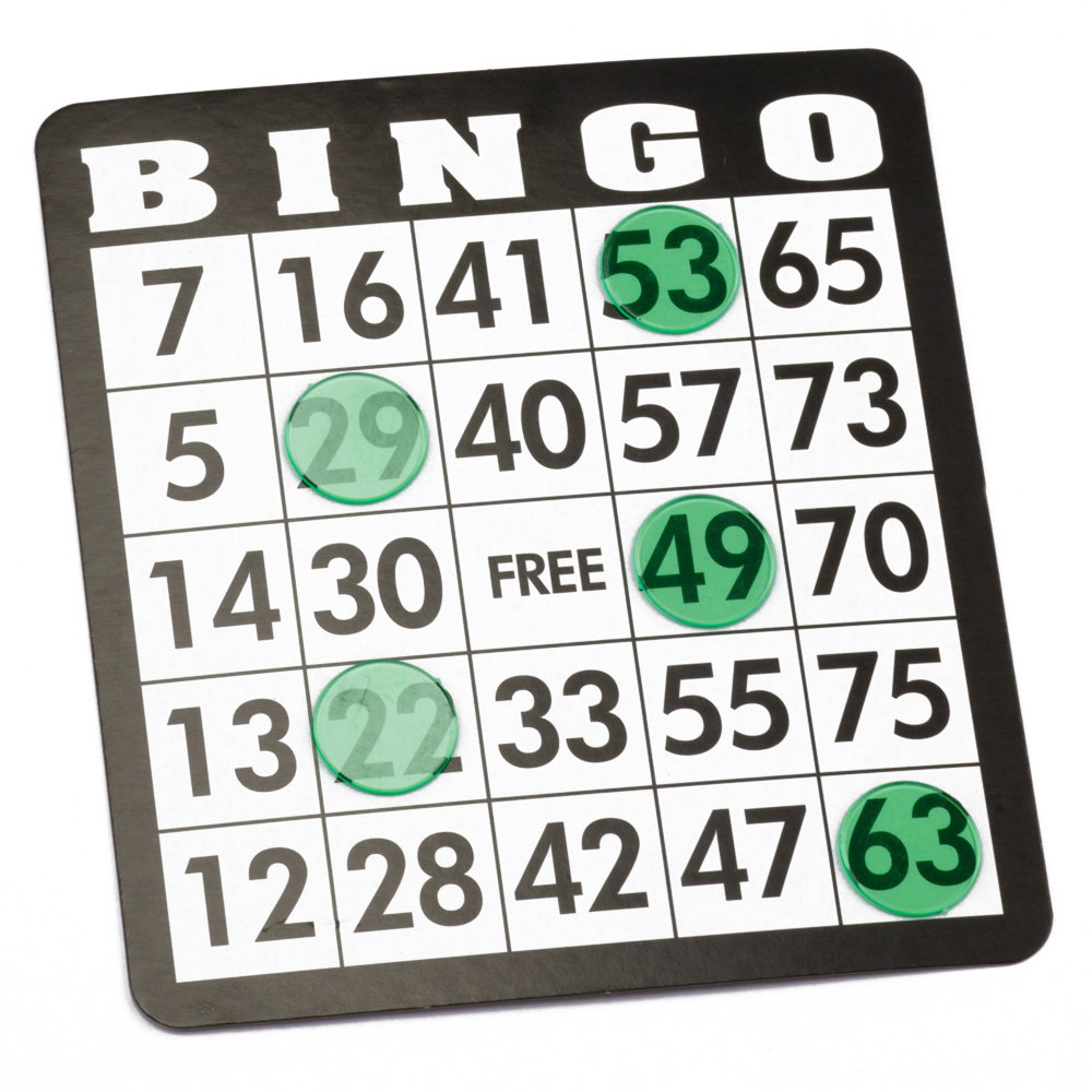 Bingo Kit Green Calling Cards 50 Bingo Cards + Masterboard