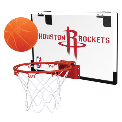 NBA Game on Basketball Hoop Set Rawlings NBA Team Houston Rockets