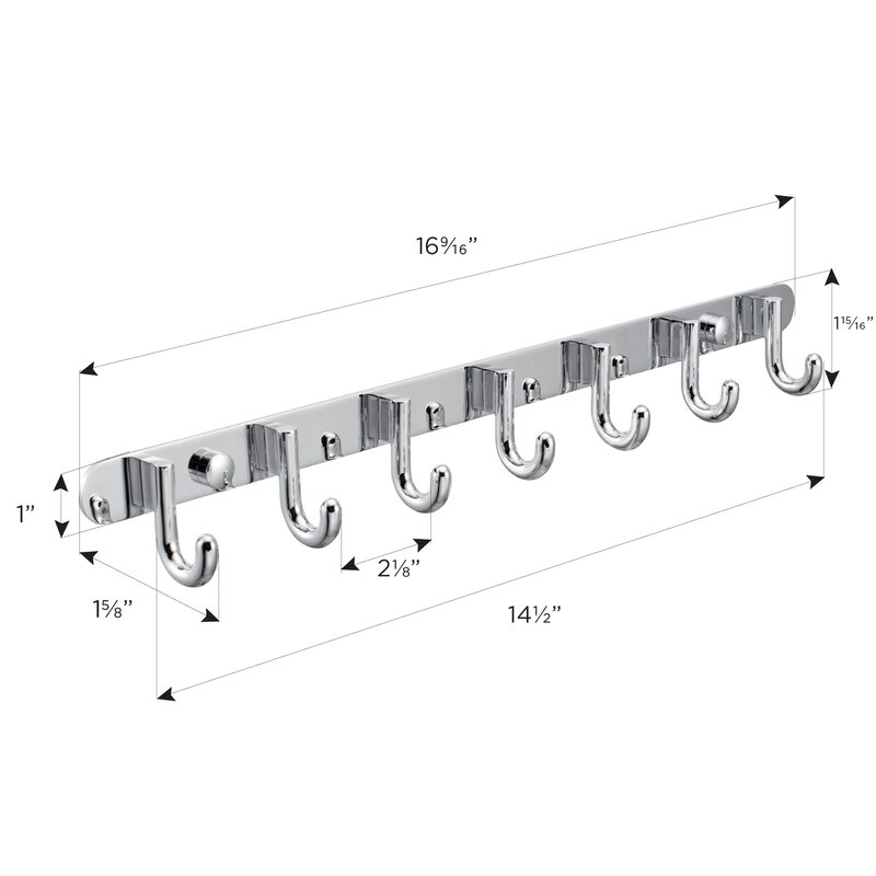 Wrought Studio Cheung 7 Hook Wall Mounted Coat Rack Wayfair