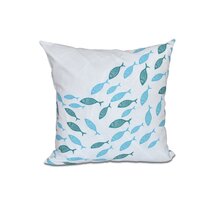 Multicolor Tropical Fish Cruise DesignCabbage Diver Sailing Graphic Throw Pillow 16x16 