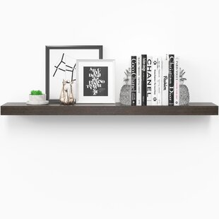 White Shelf 24 in L x 7.75 in W Slim Floating Wall Mounted Sleek Edge Frames 