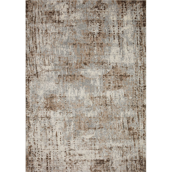 17 Stories Berngerus Power Loom Natural/Mocha Rug & Reviews | Wayfair