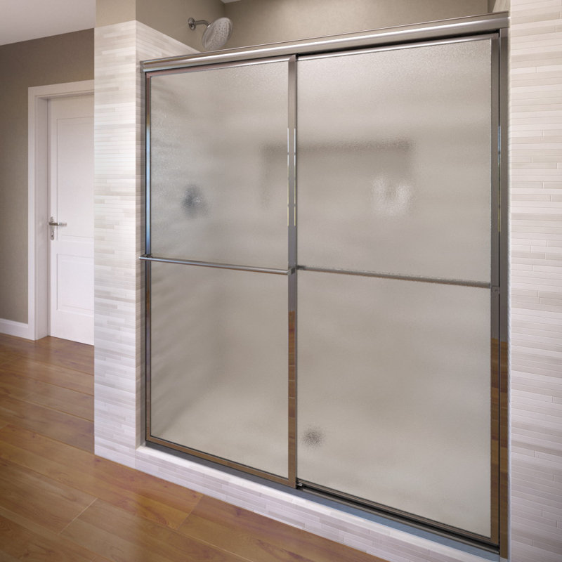 Basco Deluxe 54 X 68 Framed Bypass Sliding Shower Door Wayfair