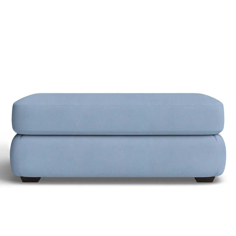 Emilio 49" Rectangle Ottoman Fabric: Bella Ocean Performance Velvet